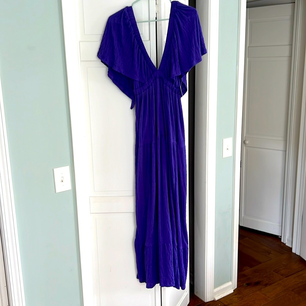Free people purple maxi dress, never worn